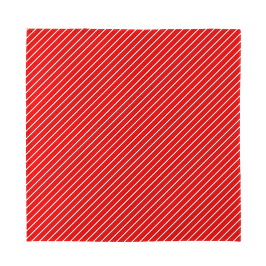 Candy Cane Striped Pattern Print Silk Bandana