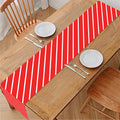 Candy Cane Striped Pattern Print Table Runner