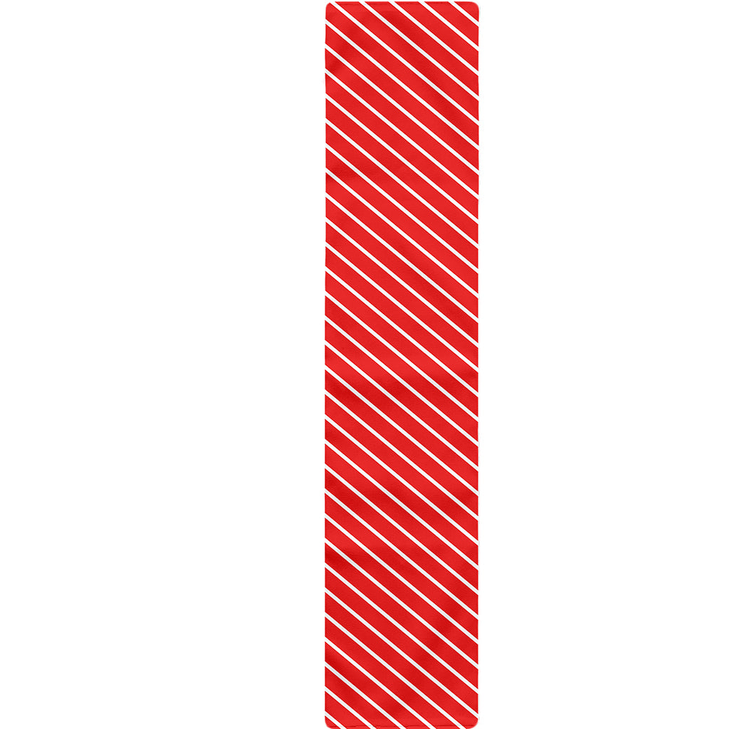 Candy Cane Striped Pattern Print Table Runner