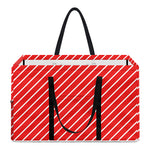 Candy Cane Striped Pattern Print Utility Tote Bag