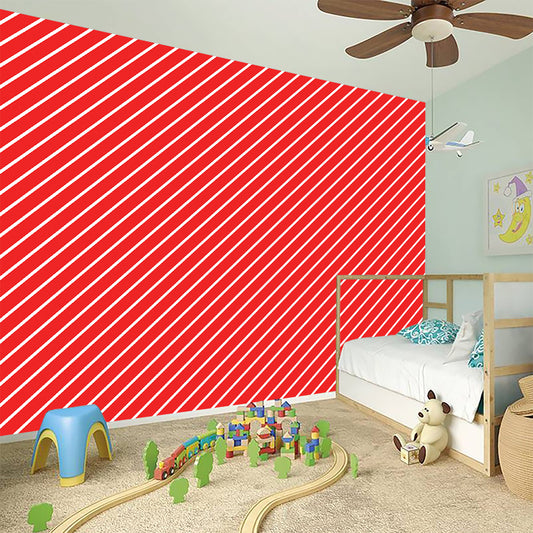 Candy Cane Striped Pattern Print Wall Sticker