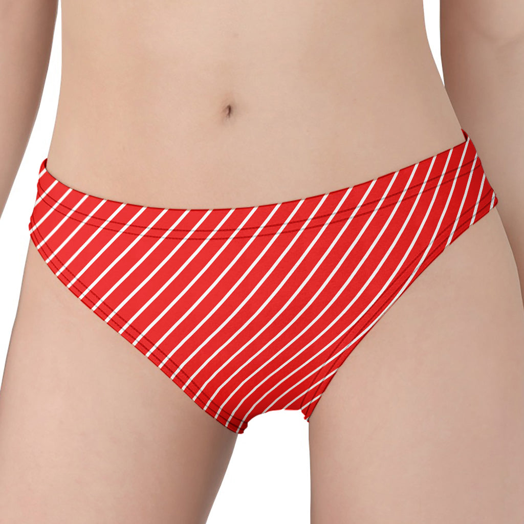 Candy Cane Striped Pattern Print Women's Panties