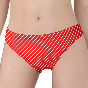 Candy Cane Striped Pattern Print Women's Panties