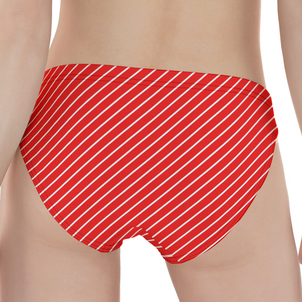 Candy Cane Striped Pattern Print Women's Panties