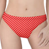 Candy Cane Striped Pattern Print Women's Thong