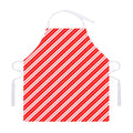 Candy Cane Stripes Pattern Print Adjustable Apron