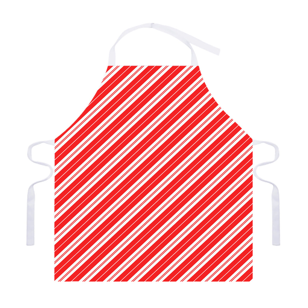 Candy Cane Stripes Pattern Print Adjustable Apron