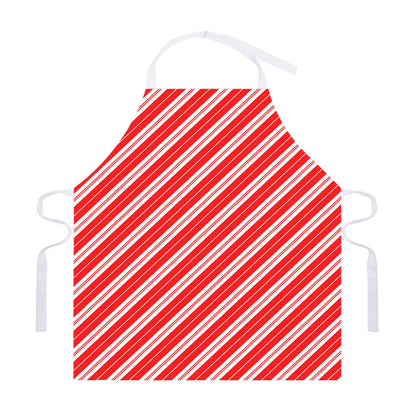 Candy Cane Stripes Pattern Print Adjustable Apron
