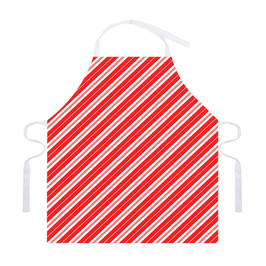 Candy Cane Stripes Pattern Print Adjustable Apron