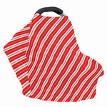 Candy Cane Stripes Pattern Print Baby Seat Cover
