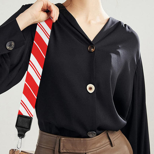 Candy Cane Stripes Pattern Print Bag Strap