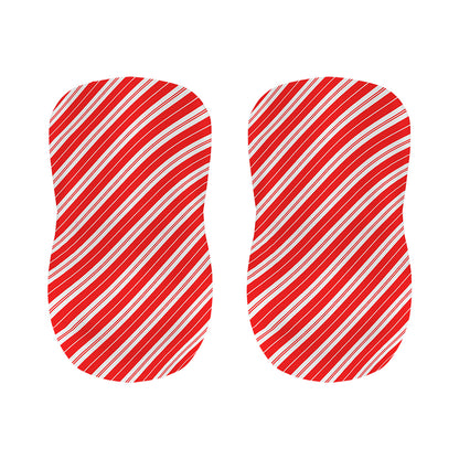 Candy Cane Stripes Pattern Print Bar Stool Covers