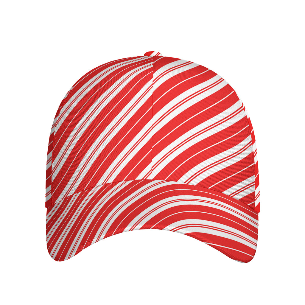 Candy Cane Stripes Pattern Print Baseball Cap