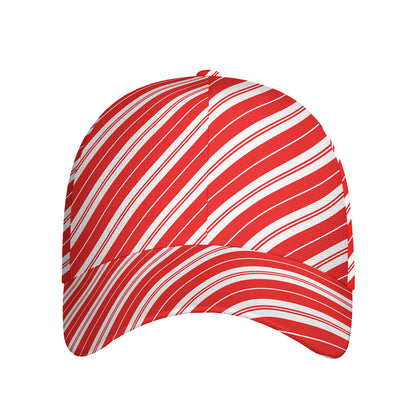 Candy Cane Stripes Pattern Print Baseball Cap