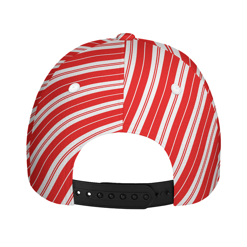 Candy Cane Stripes Pattern Print Baseball Cap