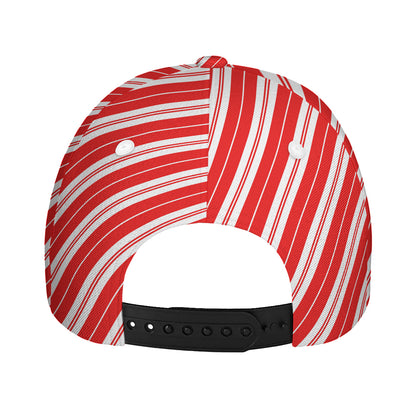 Candy Cane Stripes Pattern Print Baseball Cap
