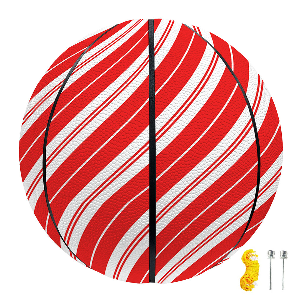 Candy Cane Stripes Pattern Print Basketball