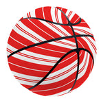 Candy Cane Stripes Pattern Print Basketball