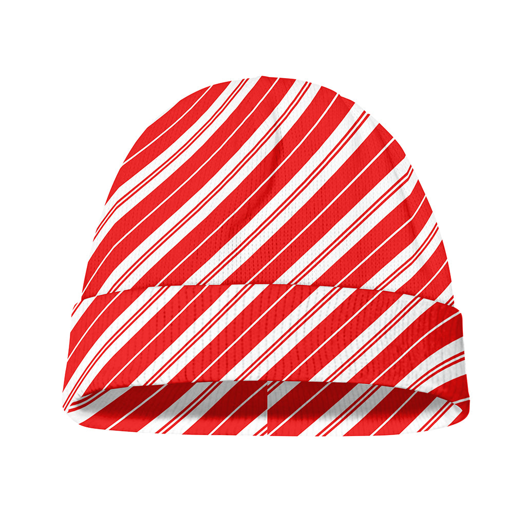 Candy Cane Stripes Pattern Print Beanie