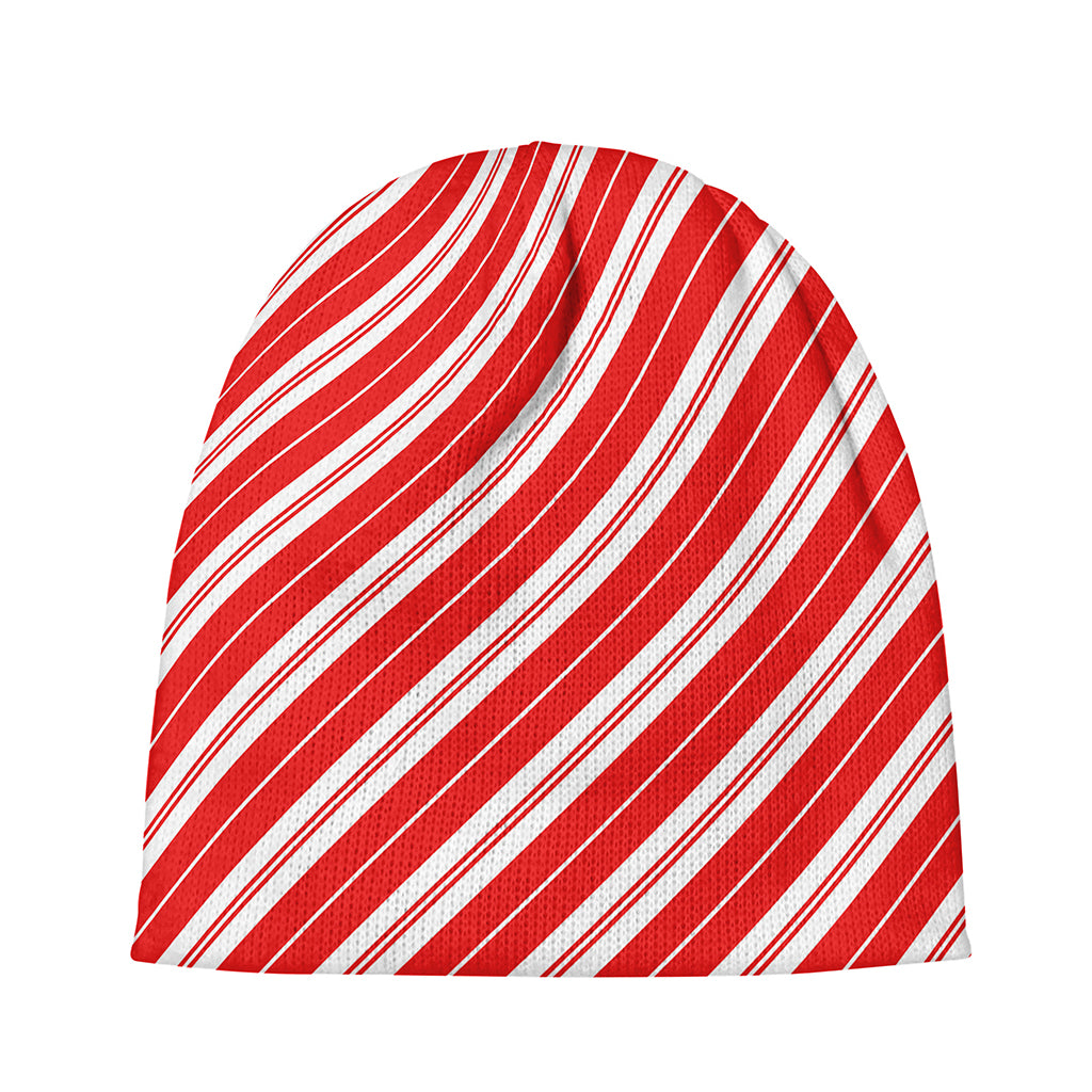 Candy Cane Stripes Pattern Print Beanie