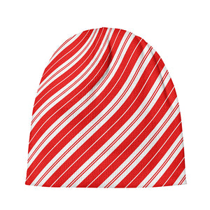 Candy Cane Stripes Pattern Print Beanie