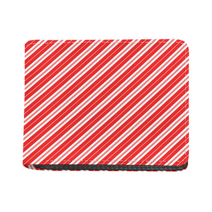 Candy Cane Stripes Pattern Print Bifold Wallet