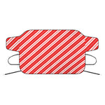 Candy Cane Stripes Pattern Print Car Windshield Snow Cover