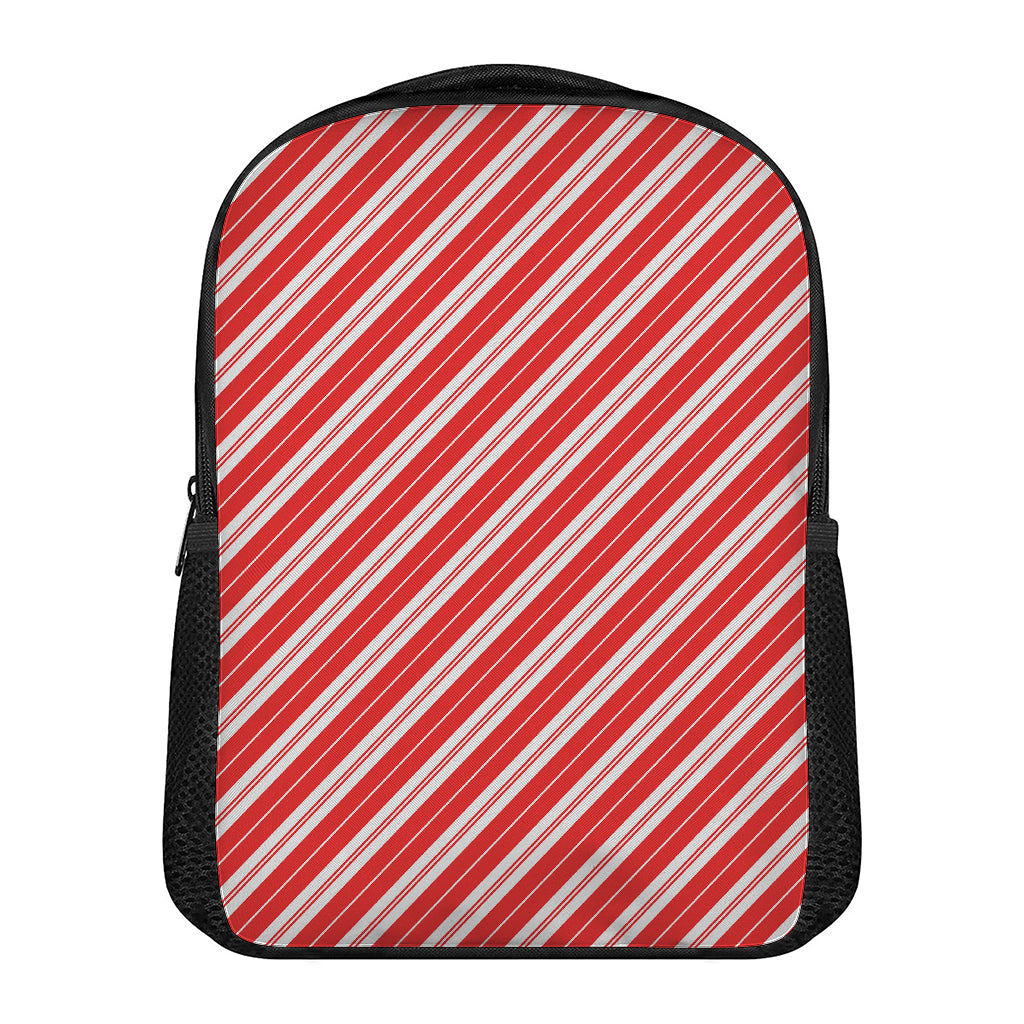 Candy Cane Stripes Pattern Print Casual Backpack