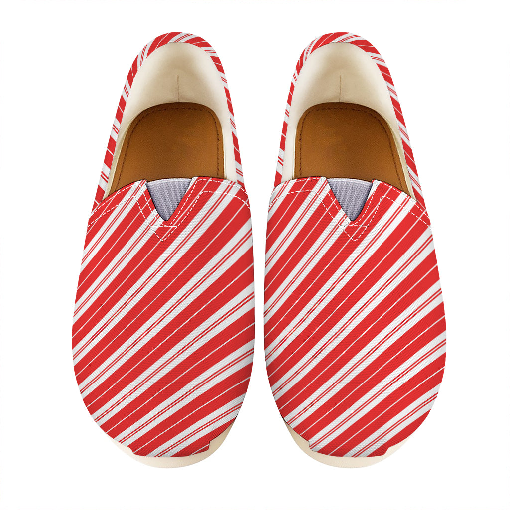 Candy Cane Stripes Pattern Print Casual Shoes