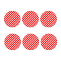 Candy Cane Stripes Pattern Print Coaster Set