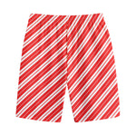 Candy Cane Stripes Pattern Print Cotton Shorts