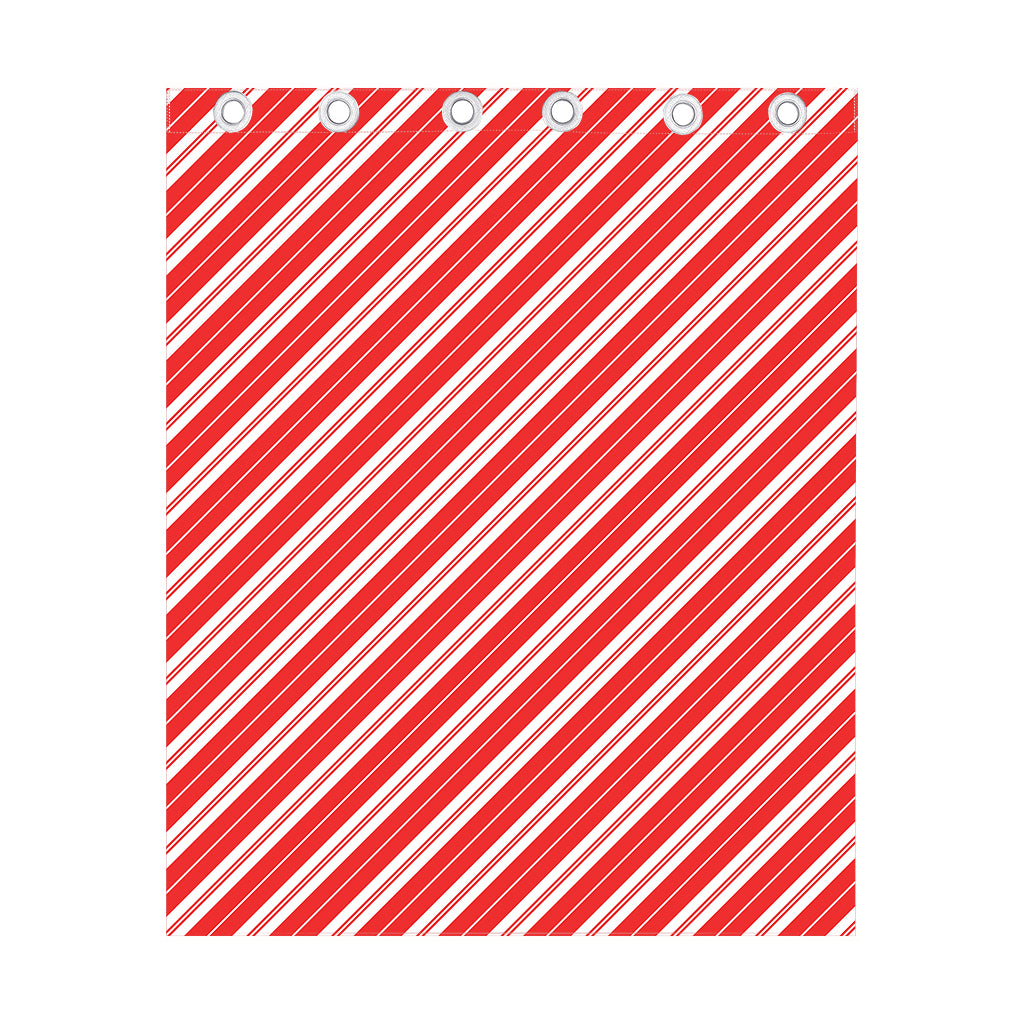 Candy Cane Stripes Pattern Print Curtain