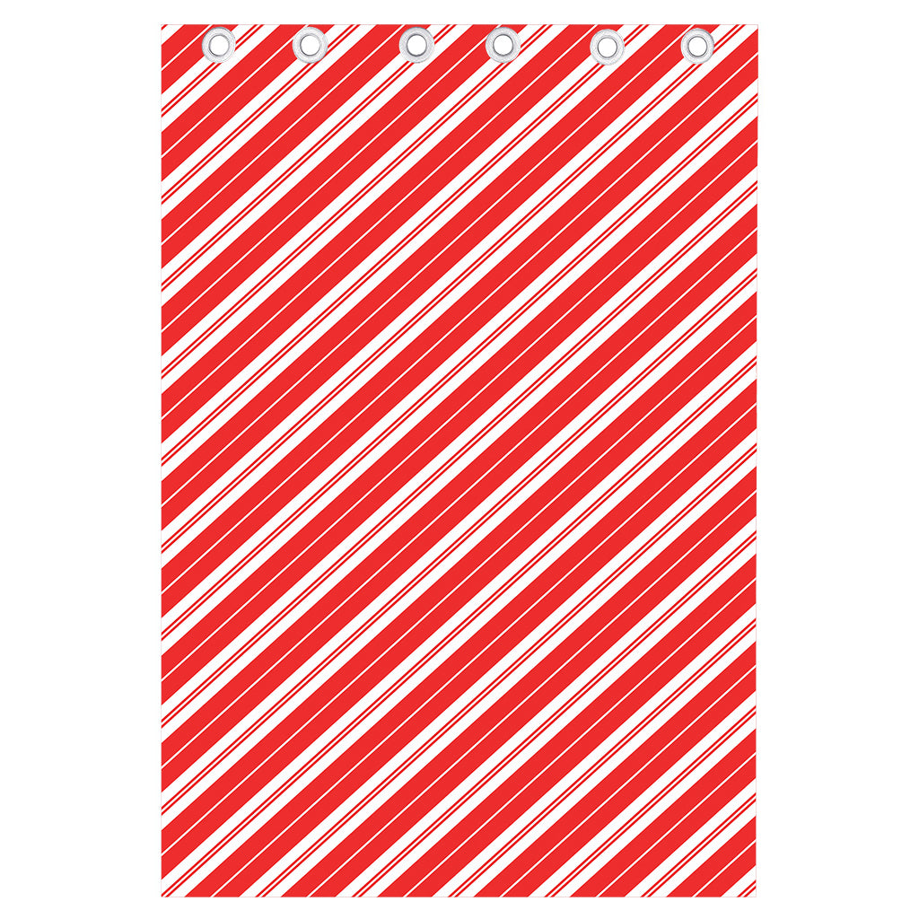 Candy Cane Stripes Pattern Print Curtain