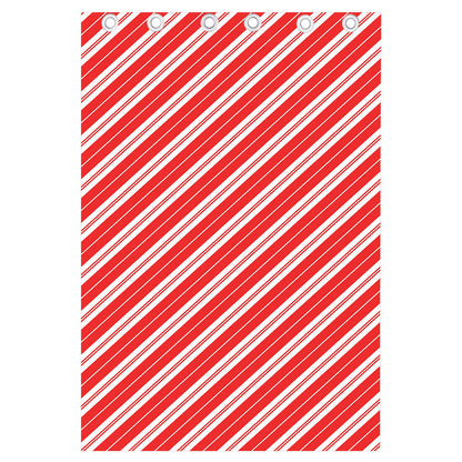 Candy Cane Stripes Pattern Print Curtain