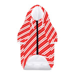 Candy Cane Stripes Pattern Print Dog Zip Up Hoodie