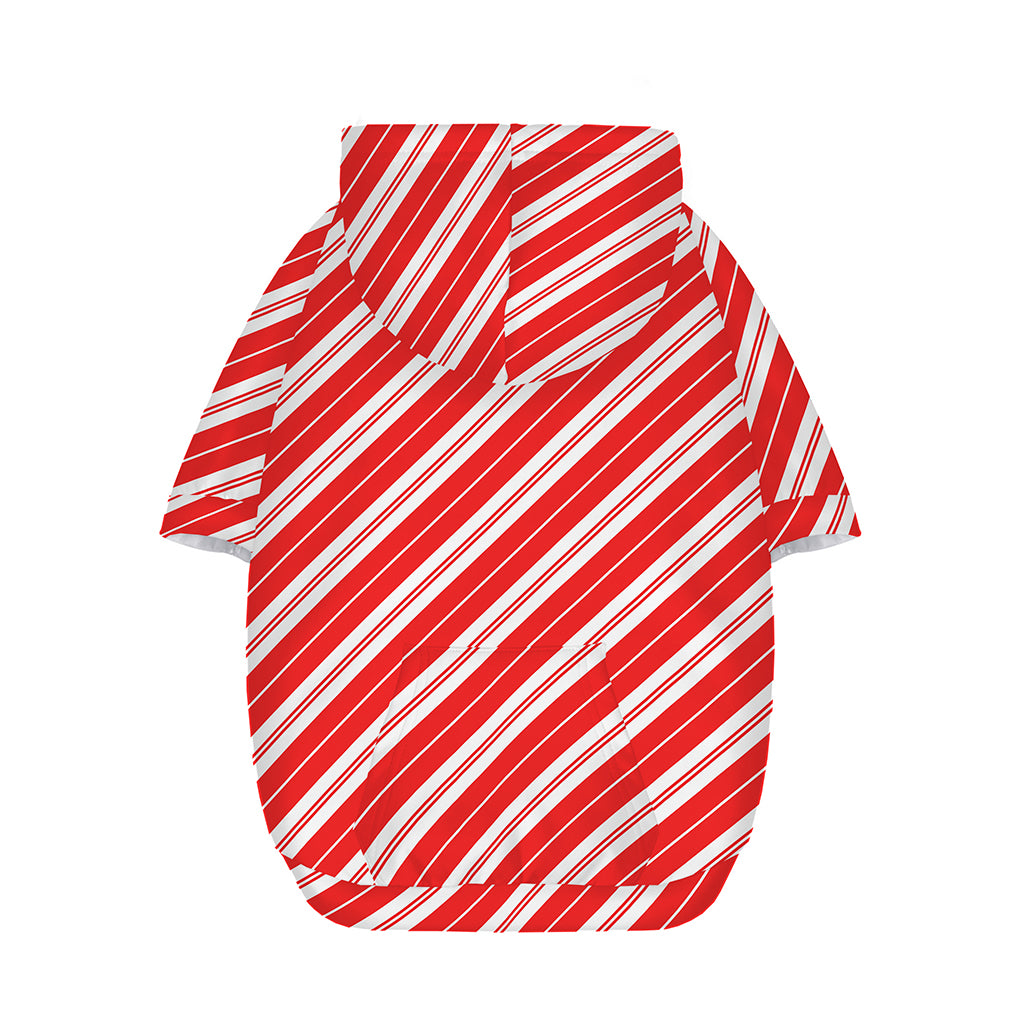 Candy Cane Stripes Pattern Print Dog Zip Up Hoodie