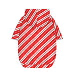 Candy Cane Stripes Pattern Print Dog Zip Up Hoodie