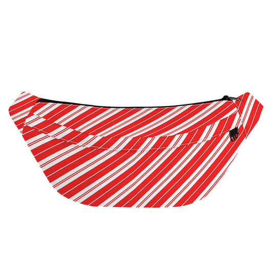 Candy Cane Stripes Pattern Print Fanny Pack