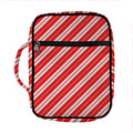 Candy Cane Stripes Pattern Print Front Pocket Bible Bag