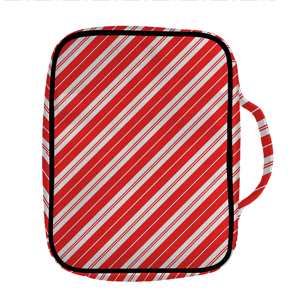 Candy Cane Stripes Pattern Print Front Pocket Bible Bag
