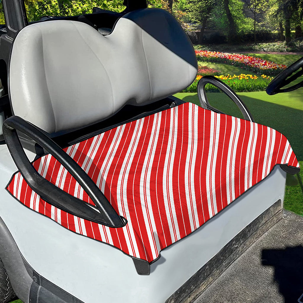 Candy Cane Stripes Pattern Print Golf Cart Seat Cover