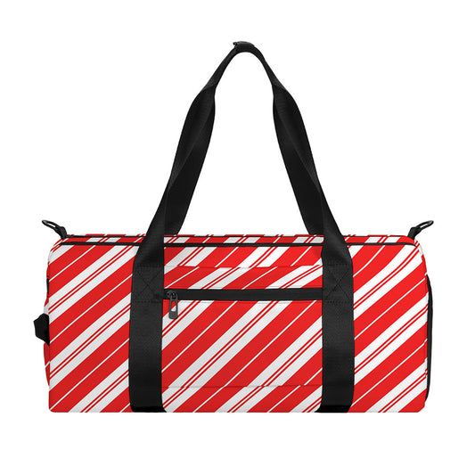 Candy Cane Stripes Pattern Print Gym Bag