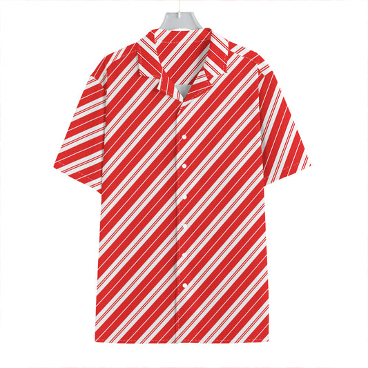 Candy Cane Stripes Pattern Print Hawaiian Shirt
