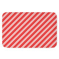 Candy Cane Stripes Pattern Print Indoor Door Mat