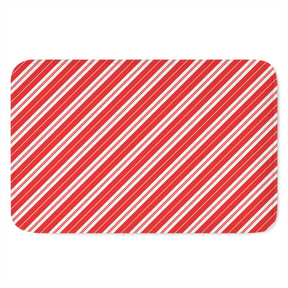 Candy Cane Stripes Pattern Print Indoor Door Mat