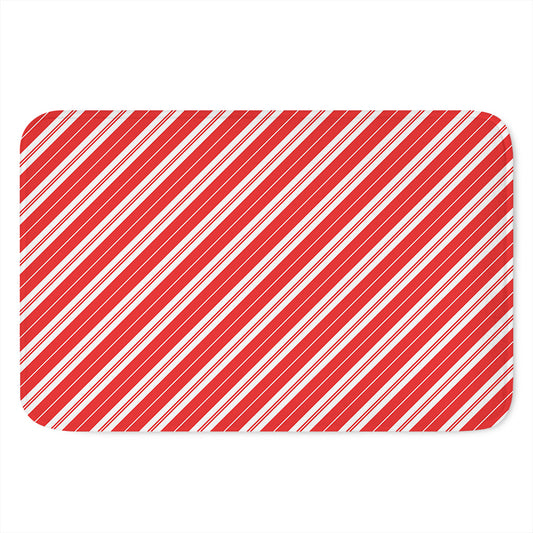 Candy Cane Stripes Pattern Print Indoor Door Mat