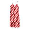 Candy Cane Stripes Pattern Print Jersey Midi Cami Dress