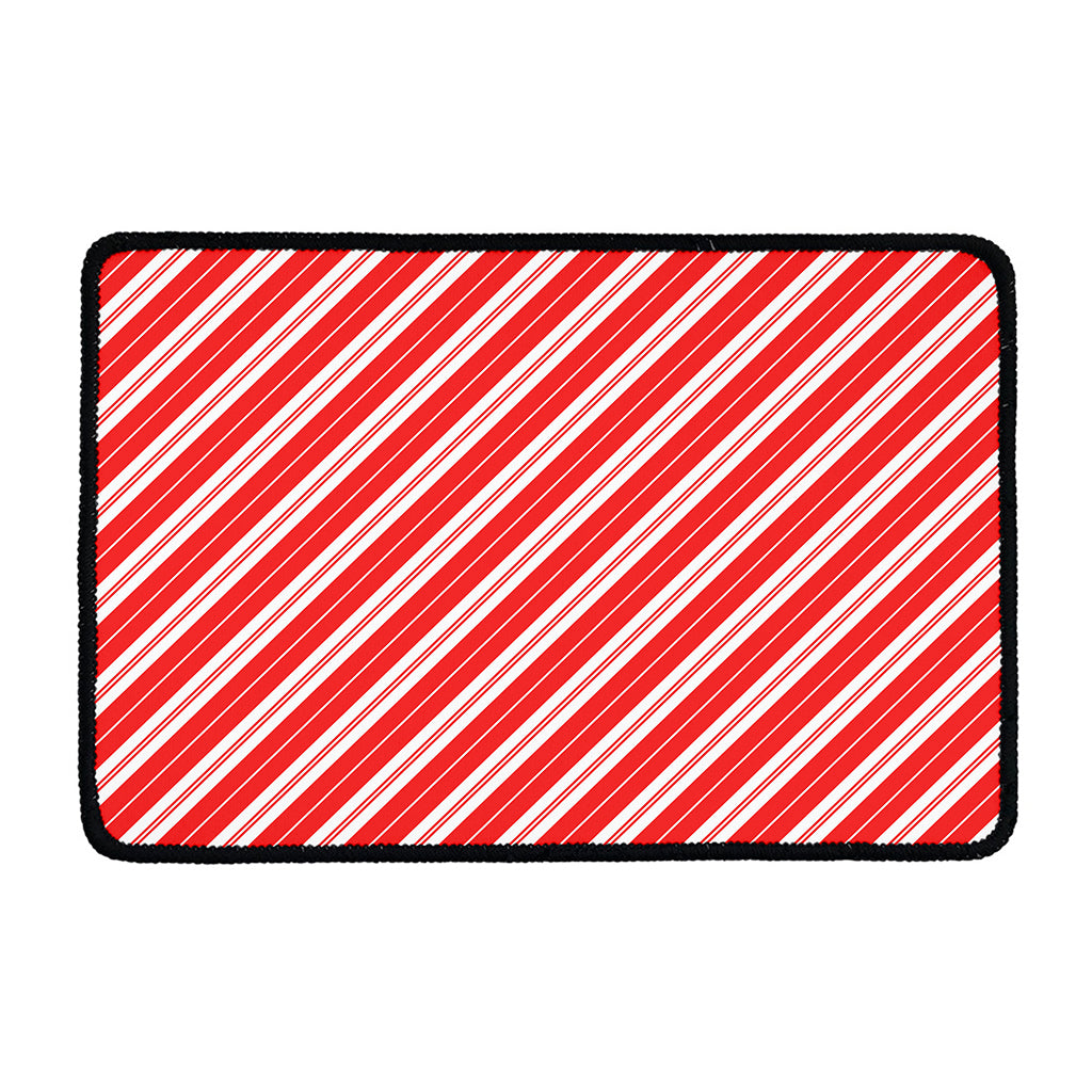 Candy Cane Stripes Pattern Print Kitchen Mat
