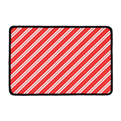 Candy Cane Stripes Pattern Print Kitchen Mat