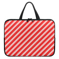 Candy Cane Stripes Pattern Print Laptop Sleeve With Handle